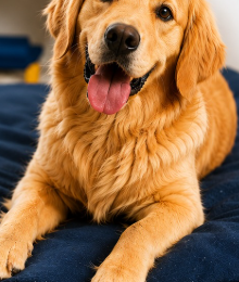Cão recebendo cuidado e carinho