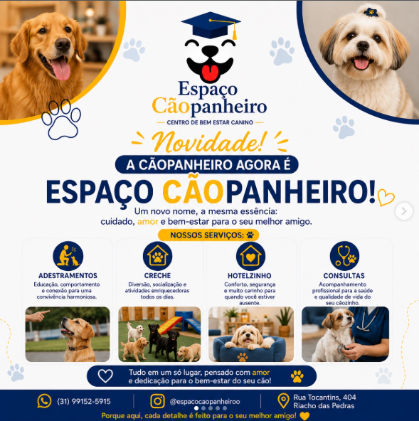 Publicação do Espaço Cãopanheiro no Instagram